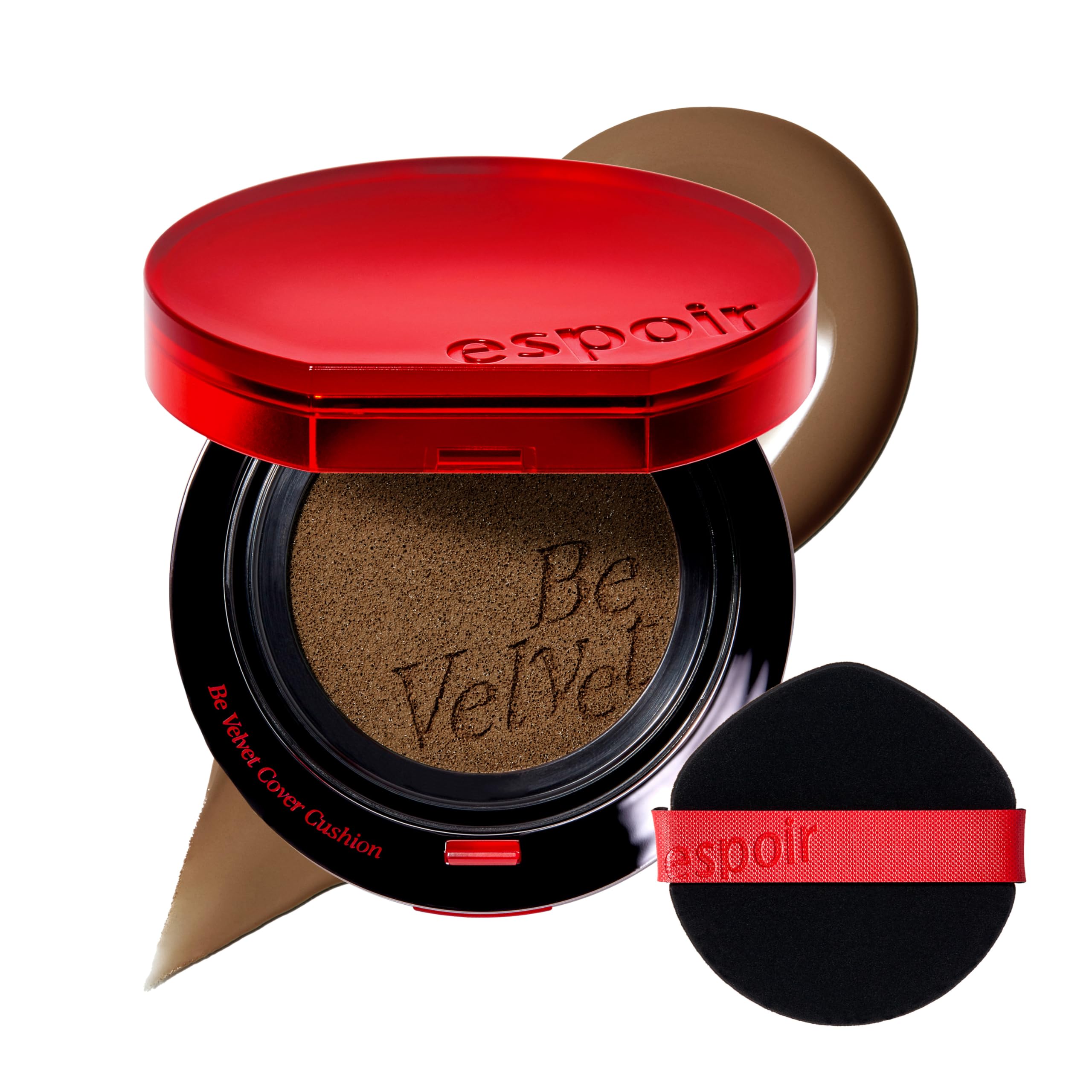 Espoir Be Velvet Cushion Foundation #40.5 Deep Olive | Long-Lasting, Oxidation-Resistant Coverage