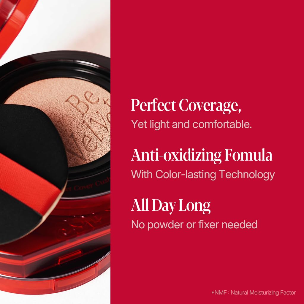 Espoir Be Velvet Cushion Foundation Latte #24 — Long-Lasting Color, Zero Oxidation, Velvety Finish