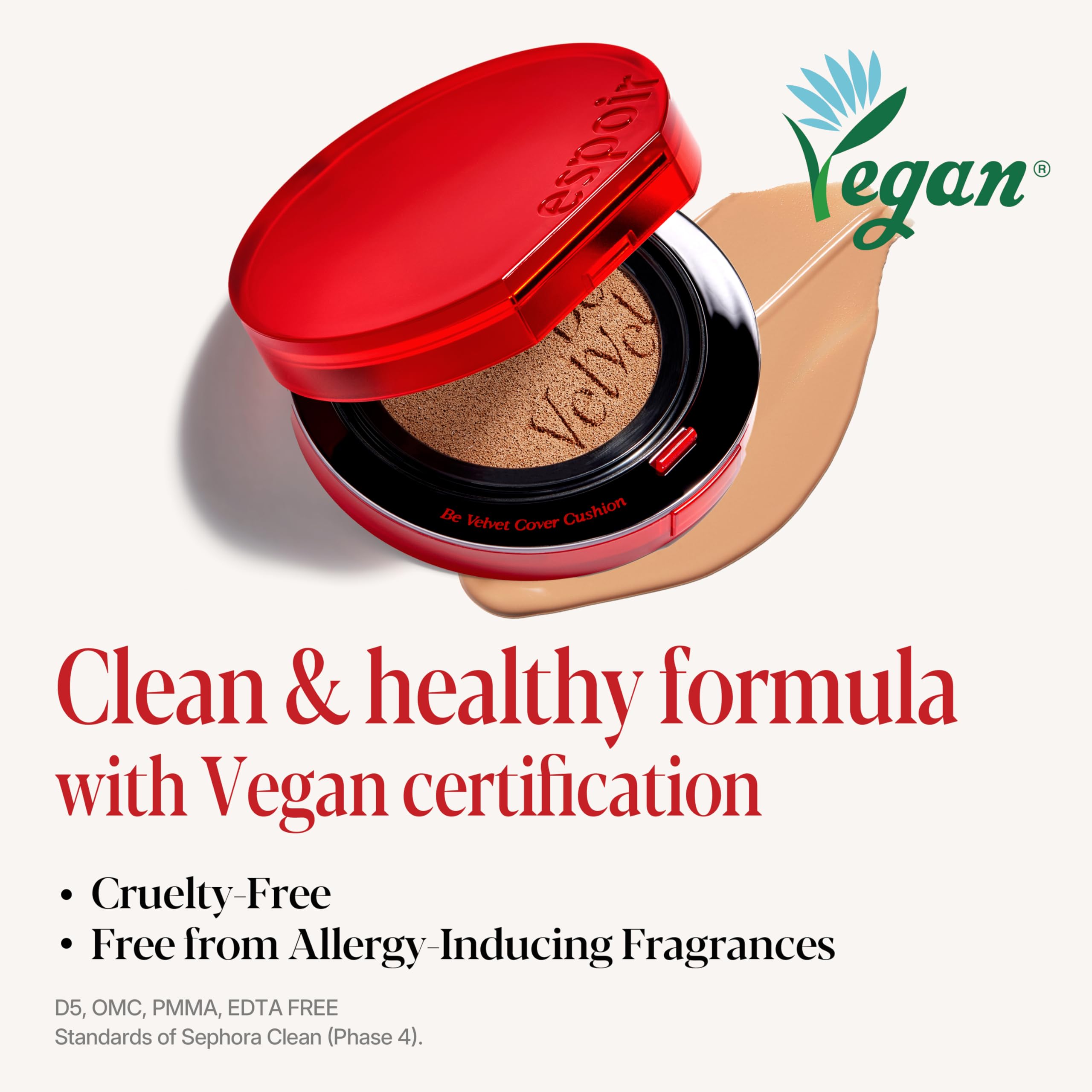 Espoir Be Velvet Cushion Foundation #13 Porcelain – Zero Oxidation, Velvet Finish