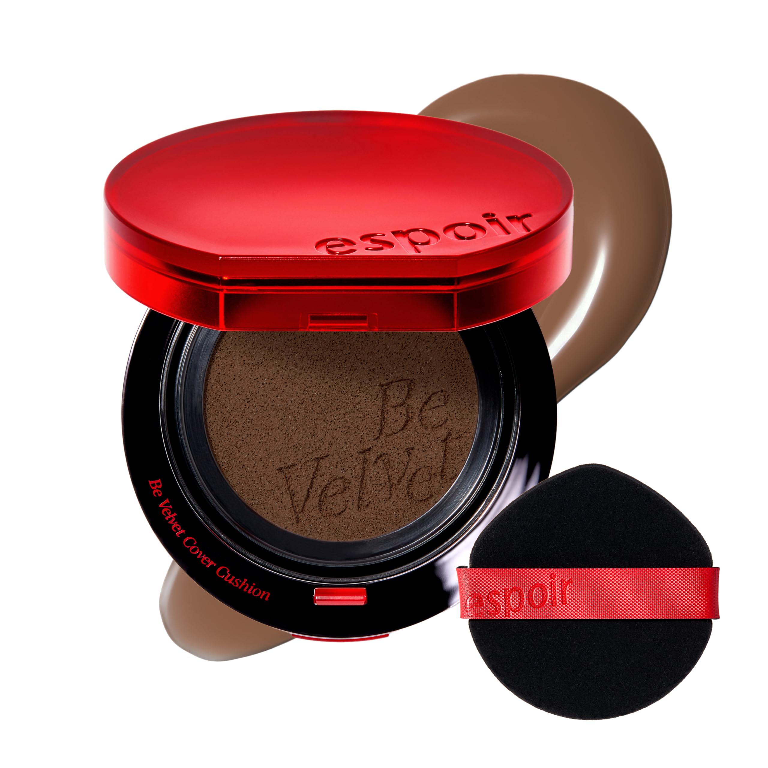 Espoir Be Velvet Cushion Foundation #45 Ganache | Long-Lasting Color, Velvety Finish, Vegan, 0.46 oz