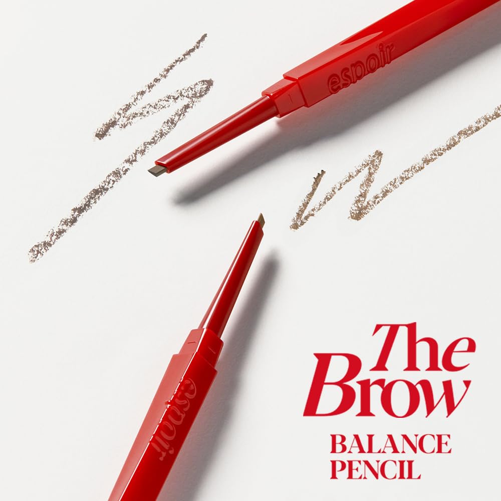 Espoir The Brow Balance Pencil #6 Light Taupe | Triangular Eyebrow Pencil for Precise, Clump-Free Definition