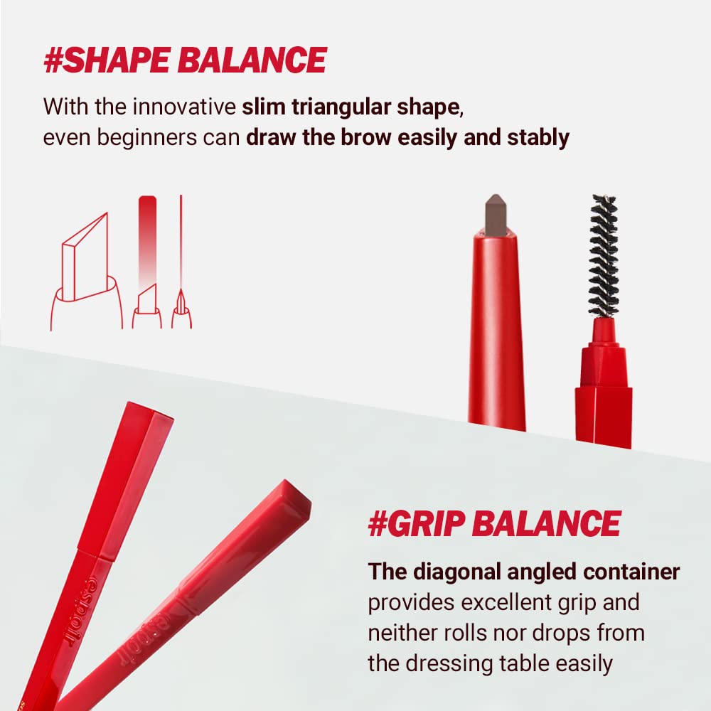Espoir The Brow Balance Pencil #4 Ash Brown – Natural, Clump-Free Brow Texture | Korean Makeup