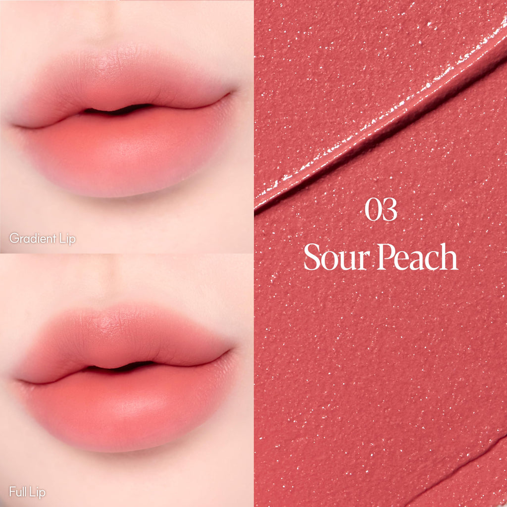 Espoir Couture Lip Tint Fitting Blur #3 Sour Peach | Smudge-Proof Lip Stain, Lightweight Matte Finish, Vegan Korean Makeup 0.14 oz