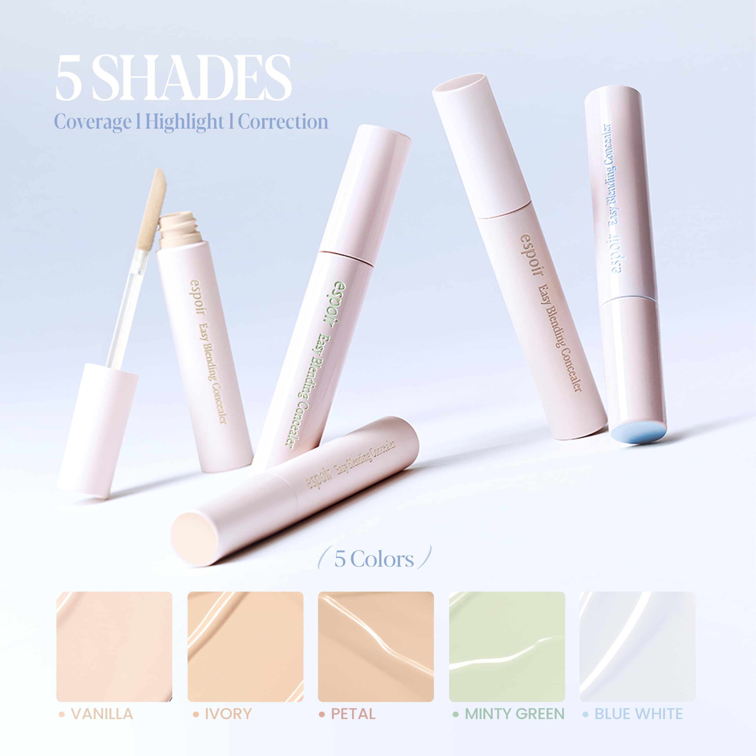 Espoir Easy Blending Concealer #4 Minty Green – Seamless Coverage & Easy Blend for Daily Use
