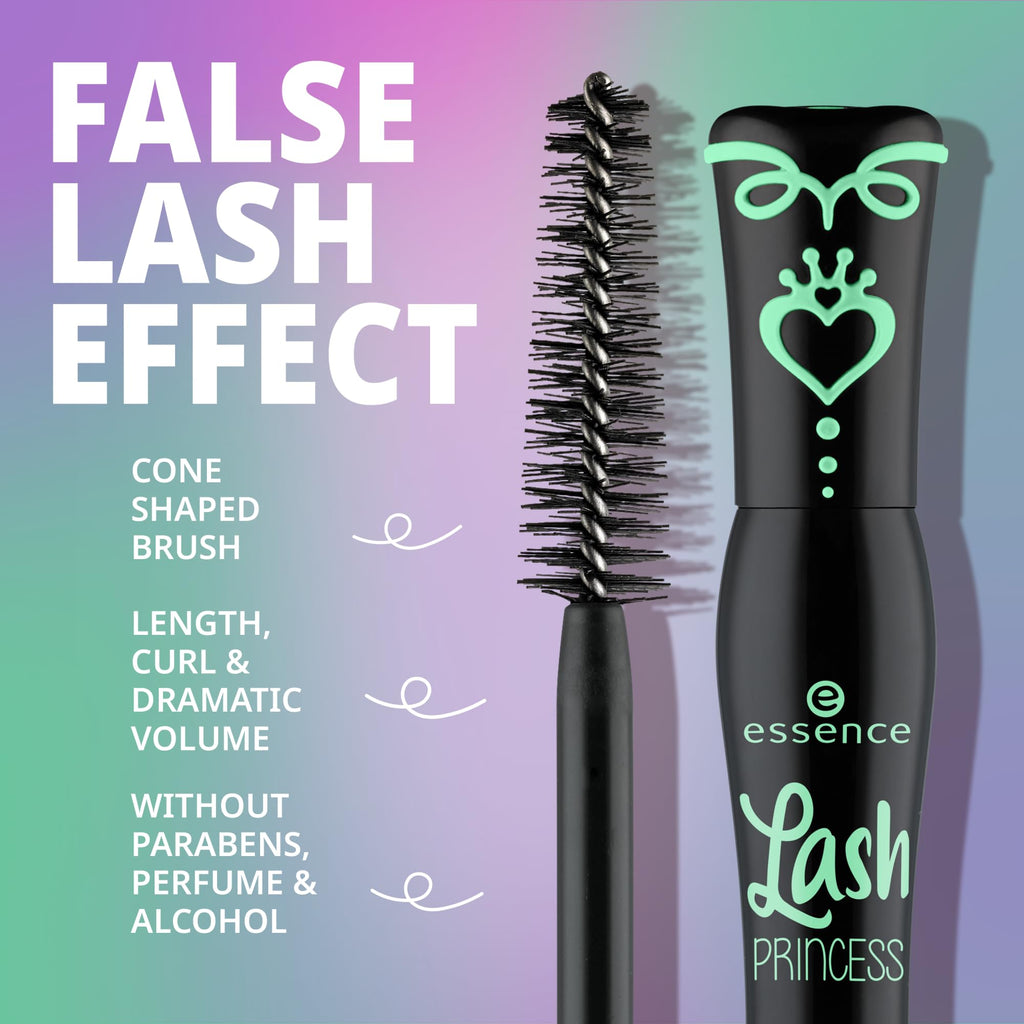 essence Lash Princess Holiday Gift Set – 4 Vegan, Cruelty-Free Mascaras (False Lash Effect, Waterproof, Primer, Curl & Volume)