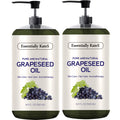 Essentially KateS Grapeseed Oil 33.8 Fl Oz Pack of 2 x 16.9 Fl Oz - 100% Pure & Natural, Cold Pressed