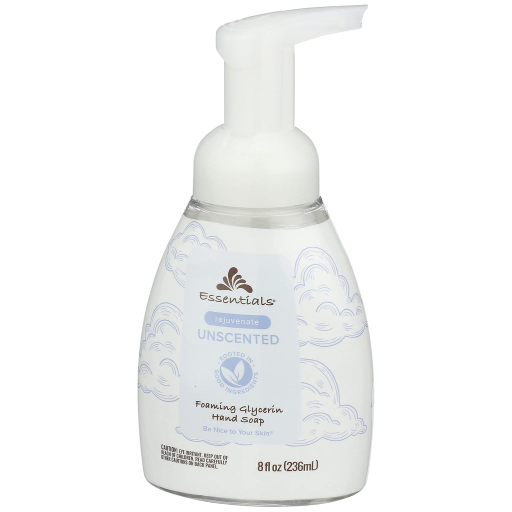 Essentials Foaming Glycerin Hand Soap, Unscented – 2 x 8oz