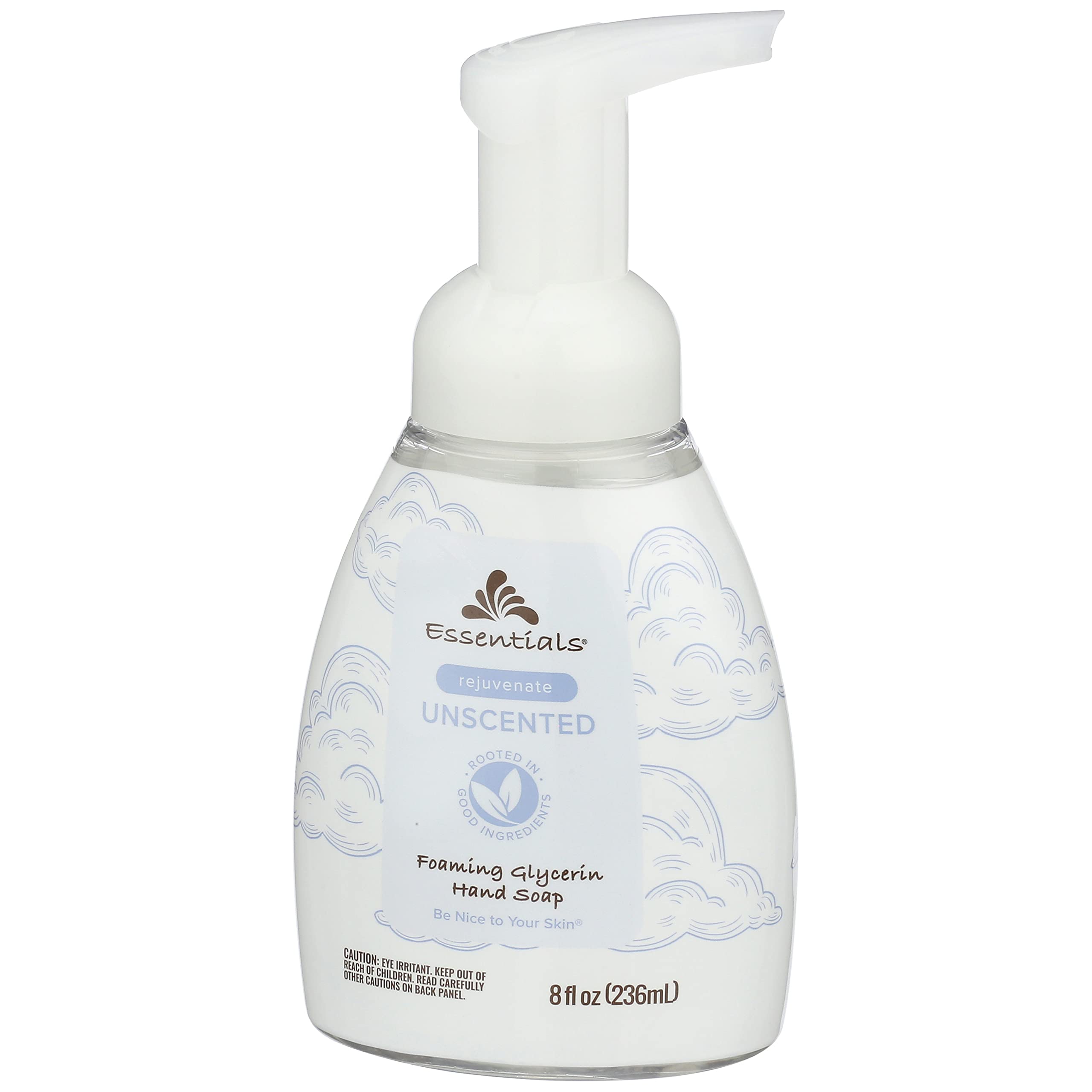 Essentials Foaming Glycerin Hand Soap, Unscented – 2 x 8oz