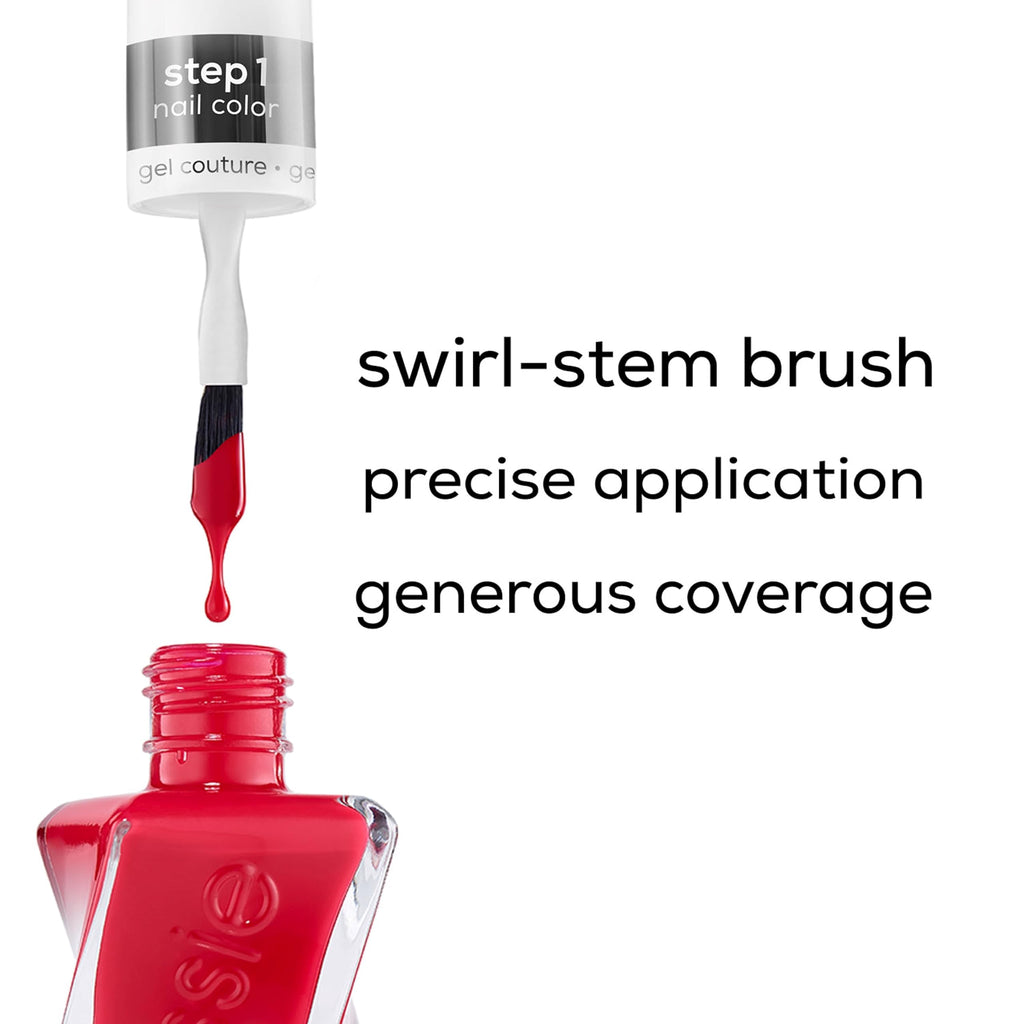 essie Gel Couture Longwear Nail Polish Kit – Sheer Nude Pink + Top Coat (0.46 fl oz each)