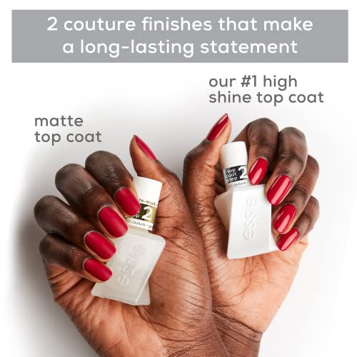 essie Gel Couture Longwear Nail Polish Kit – Sheer Nude Pink + Top Coat (0.46 fl oz each)