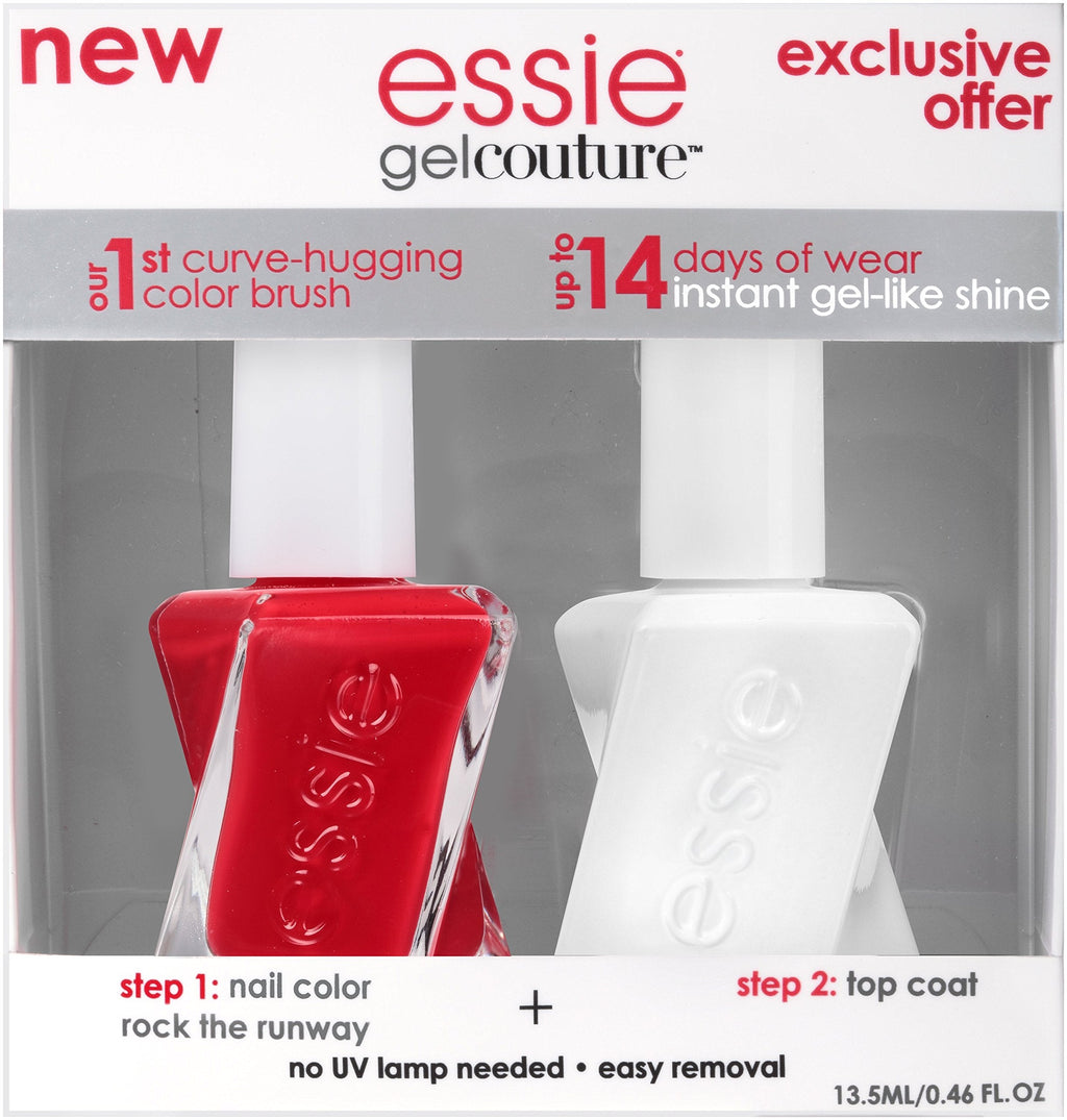 essie Gel Couture Rock The Runway Longwear Nail Polish + Top Coat Kit – 0.46 fl oz