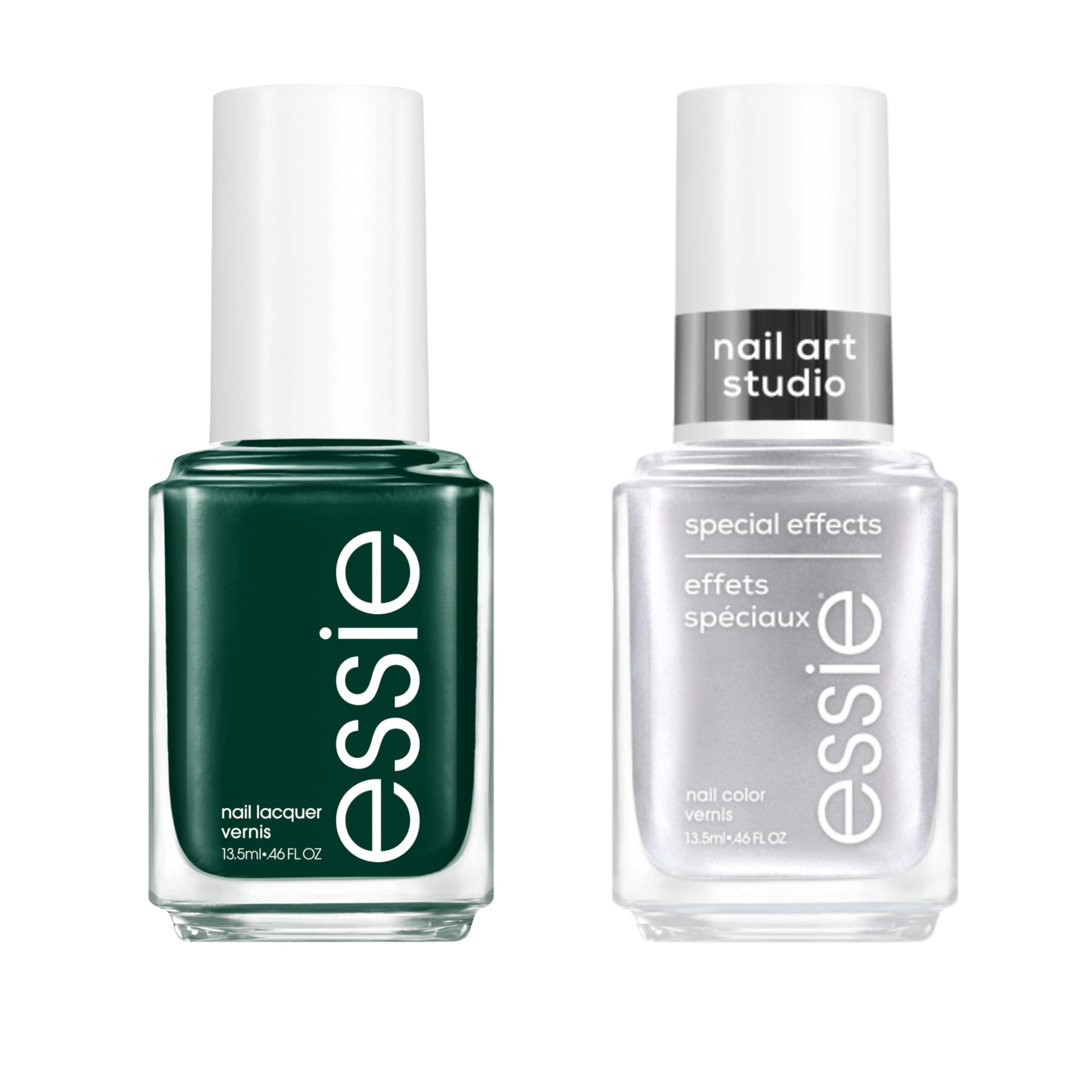 essie vegan holiday 2-piece nail polish gift set | original color + chrome effects
