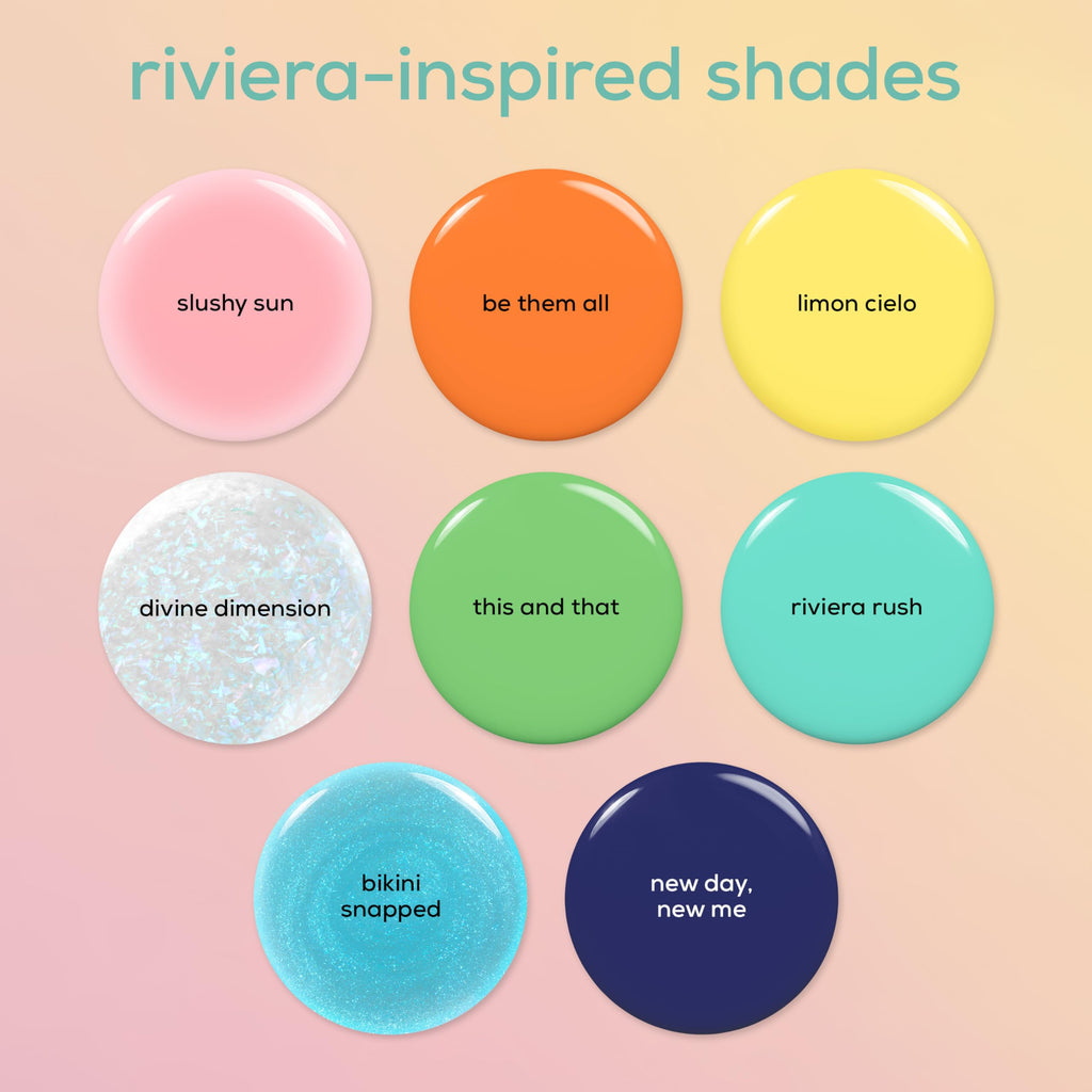 essie Nail Art Studio Special Effects Polish – Bikini Snapped (Riviera Rush Blue Shimmer) 0.46 fl oz