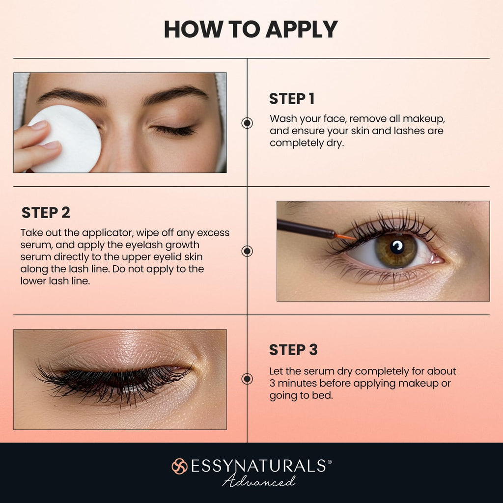 EssyNaturals Advanced Eyelash Growth Serum | Premium Lash Growth & Gentle Care