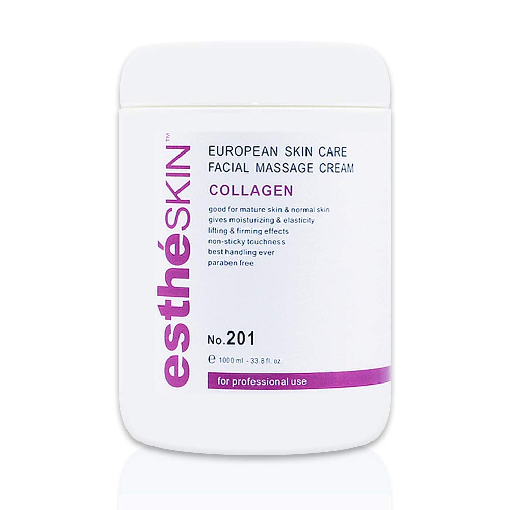 estheSKIN Collagen Facial Massage Cream – 1000 ml / 33.8 fl oz for Mature & Normal Skin