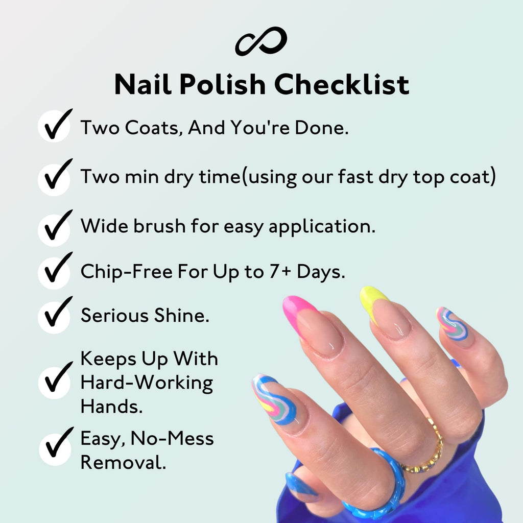 Eternal 5-Color Nail Polish Set – Pink, Green, Blue, Yellow, Purple | Quick-Dry, Non-Toxic, Made in USA
