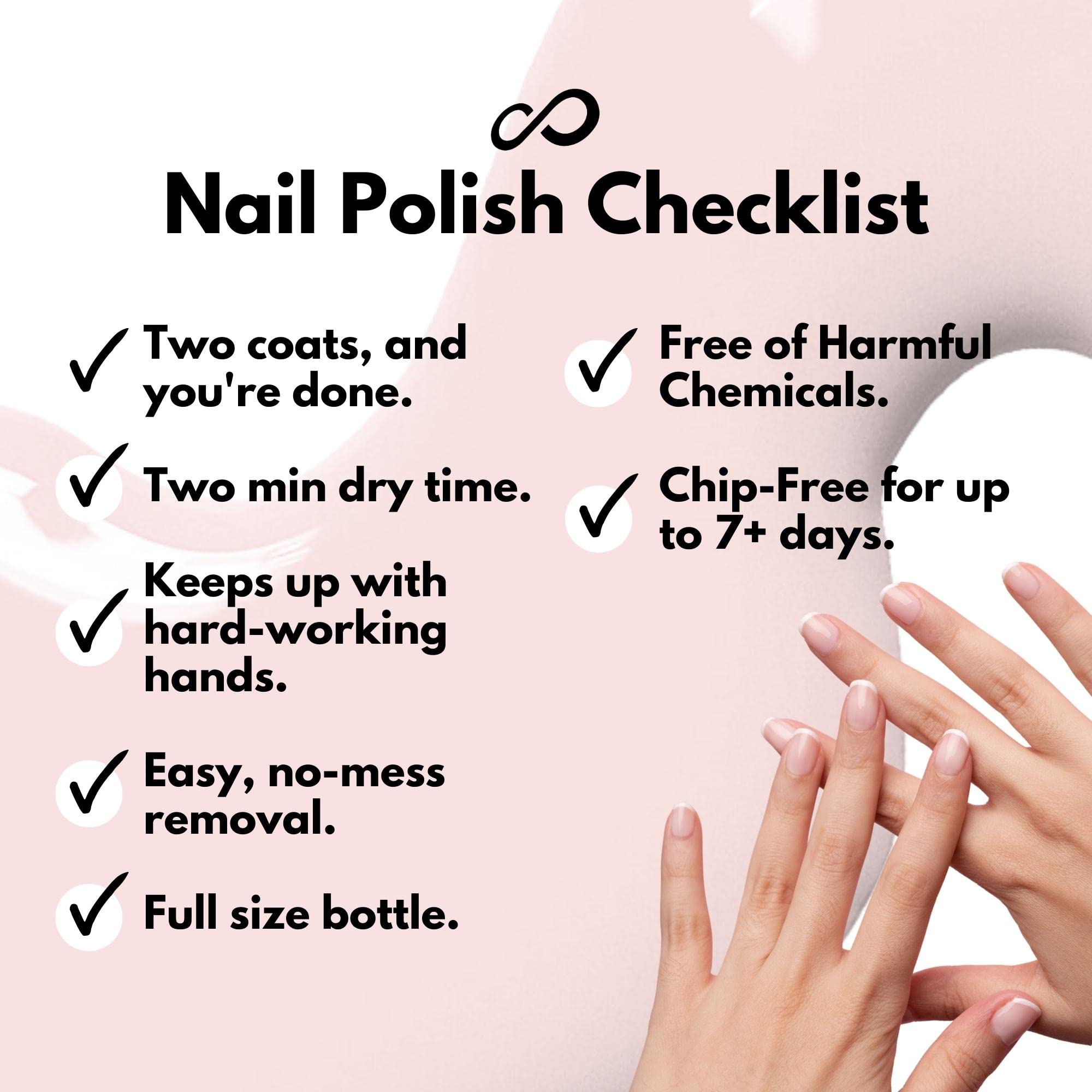 Eternal Et Voila White French Nail Polish Set – 5-Piece, Quick-Dry, Made in USA (13.5mL each)