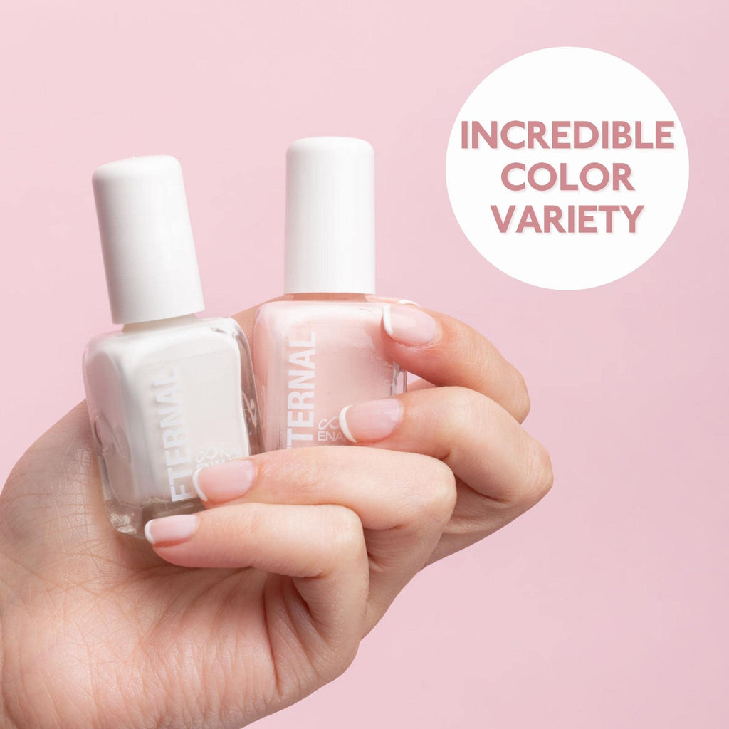 Eternal Et Voila White French Nail Polish Set – 5-Piece, Quick-Dry, Made in USA (13.5mL each)