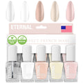 Eternal Et Voila White French Nail Polish Set – 5-Piece, Quick-Dry, Made in USA (13.5mL each)