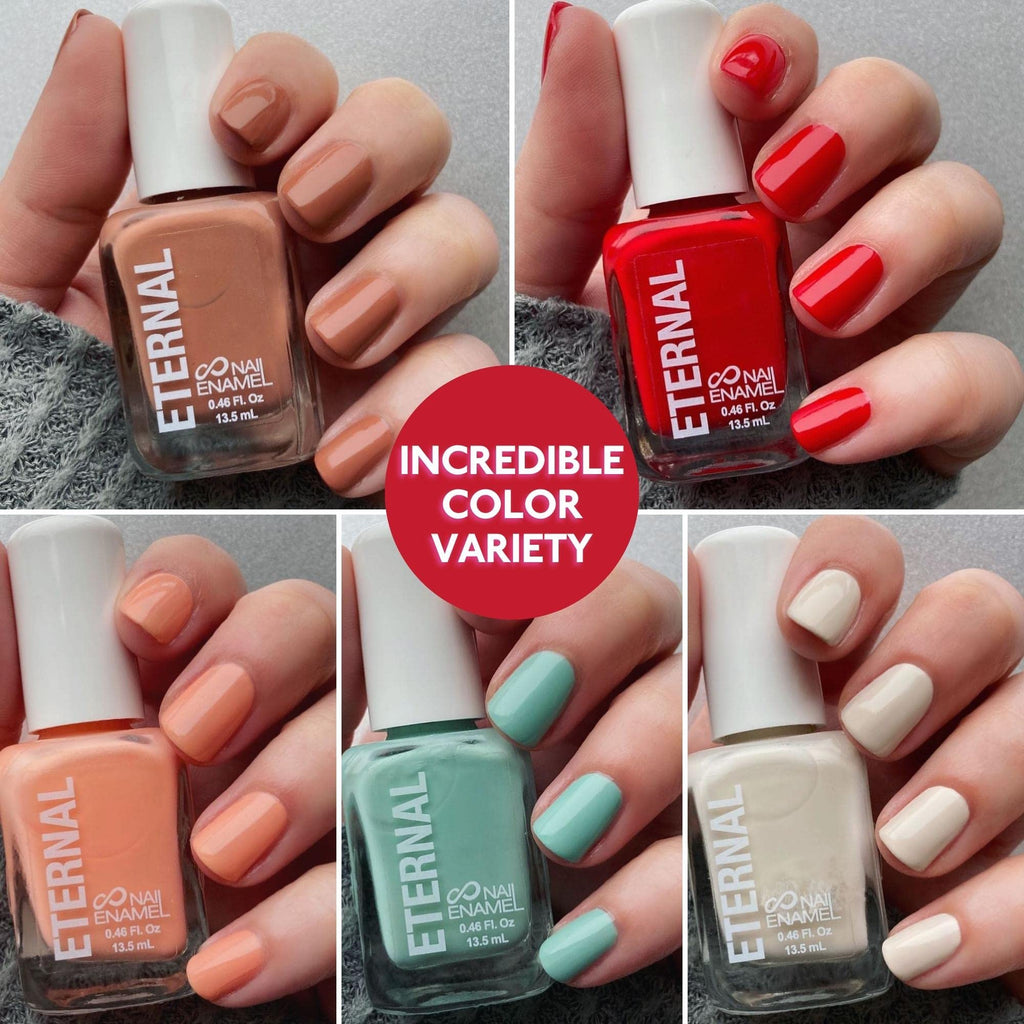 Eternal Flower Queen Pastel Nail Polish Set – 5-Piece Quick-Dry, USA Made (13.5mL Each)