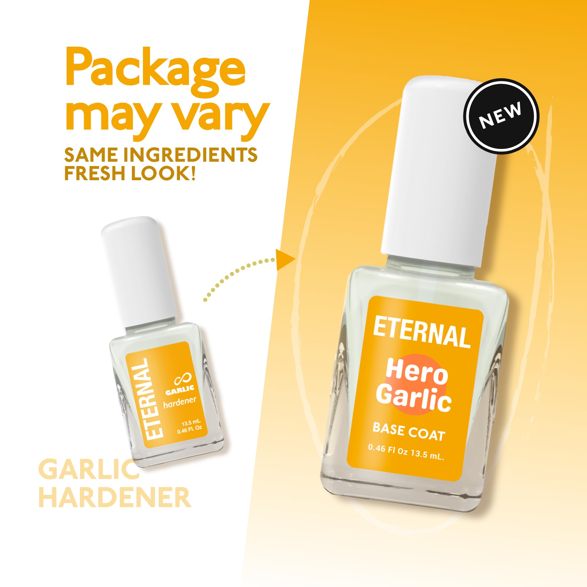 Eternal Garlic Base Coat – Strengthening Nail Base Coat with Garlic Extract