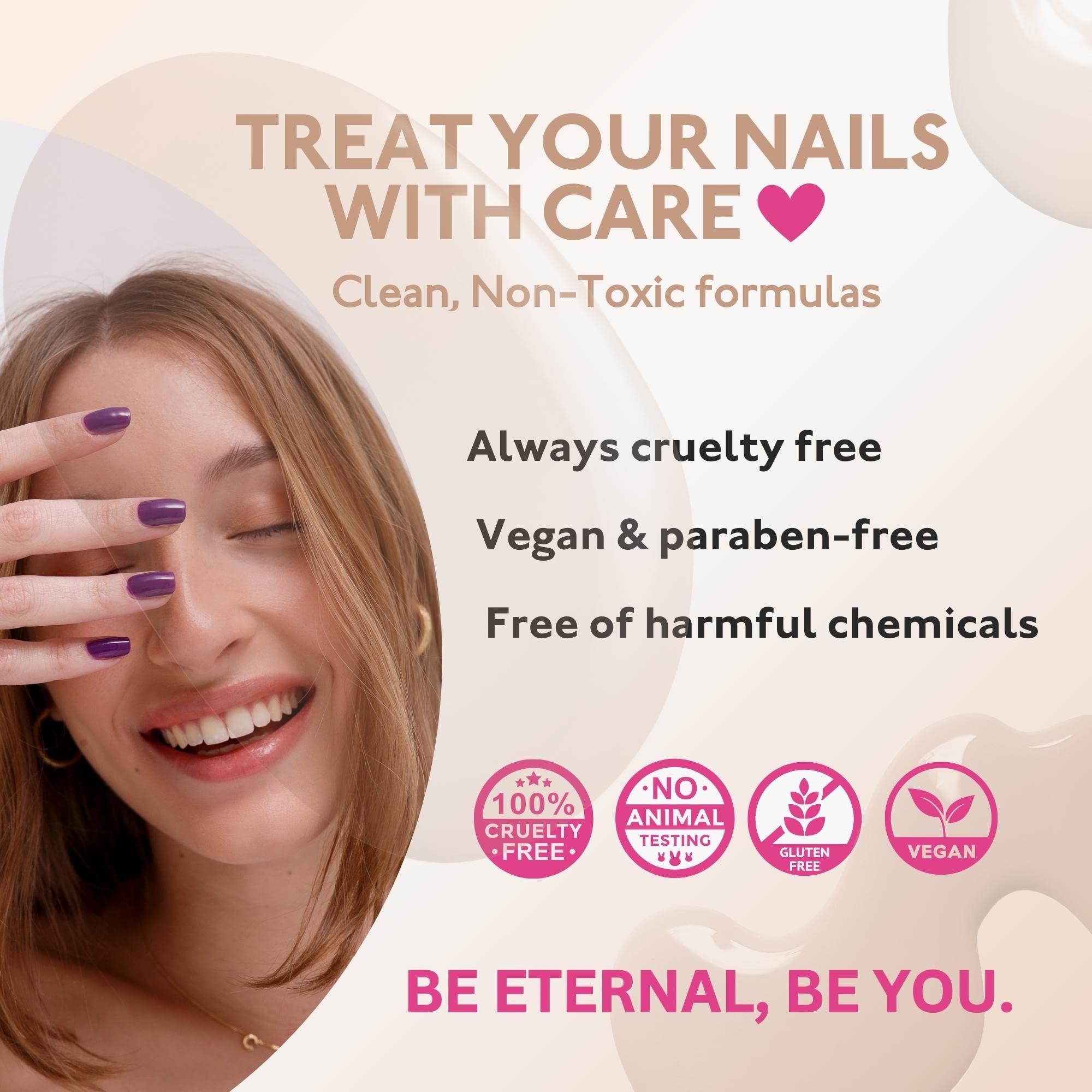 Eternal Glitter Nail Polish Set – CHEERS (Set of 5) Gold Nail Polish Kit for Women | Long-Lasting & Quick-Dry | Made in USA