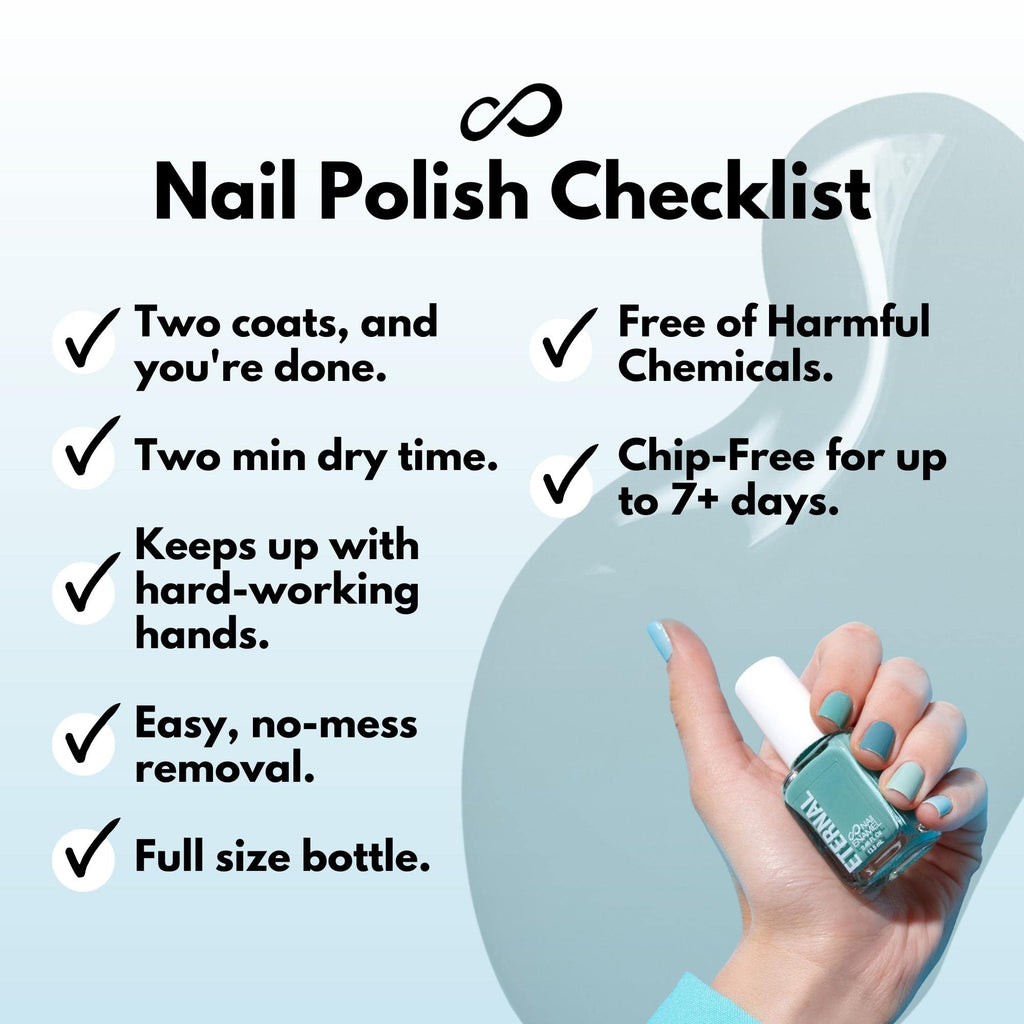 Eternal Green Nail Polish Set (Mindfulness) – Light Blue Shades, Quick-Dry, Long-Lasting, Made in USA (Set of 4, 13.5mL each)