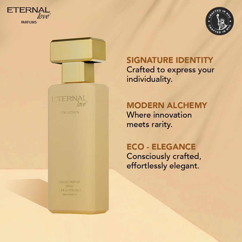 Eternal Love for Women - Long Lasting Floral EDP, 3.4oz - Peach & Sandalwood
