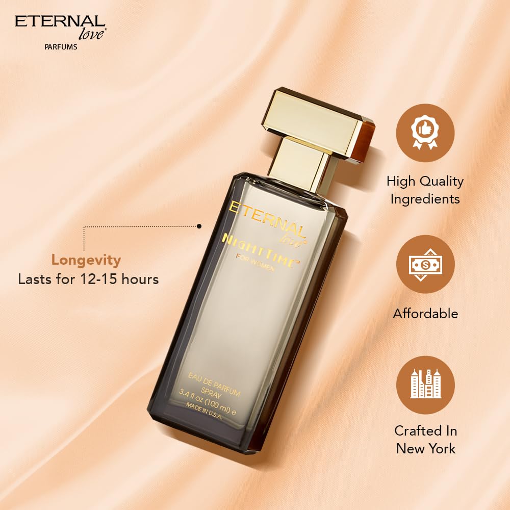 Eternal Love Nighttime for Women | Long-Lasting Floral Eau de Parfum 3.4oz