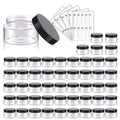 Eternal Moment 50 Pack 1oz Clear Plastic Jars with Lids – Cosmetic Containers & Slime Jars