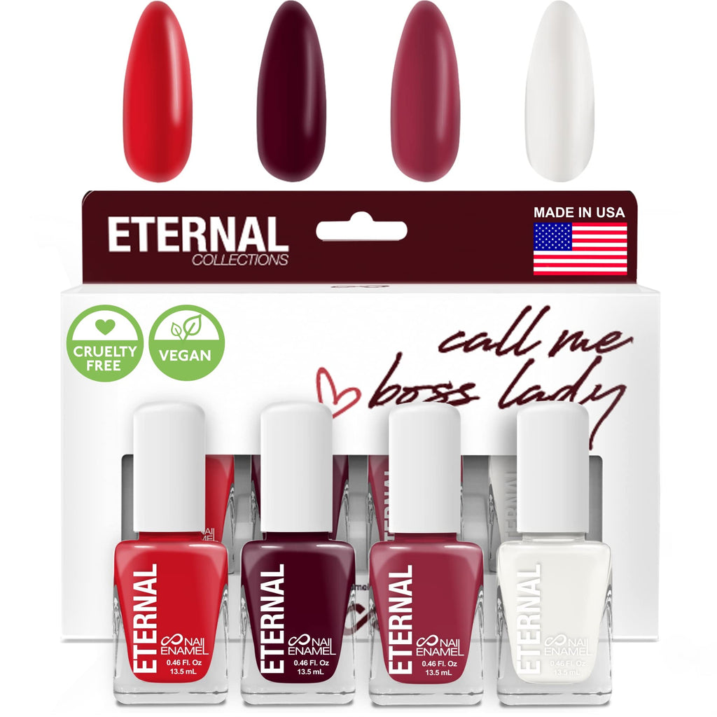 Eternal Nail Polish Set 4-Piece Kit – Call Me Boss Lady | Quick Dry, Long Lasting, Cruelty Free, Made in USA
