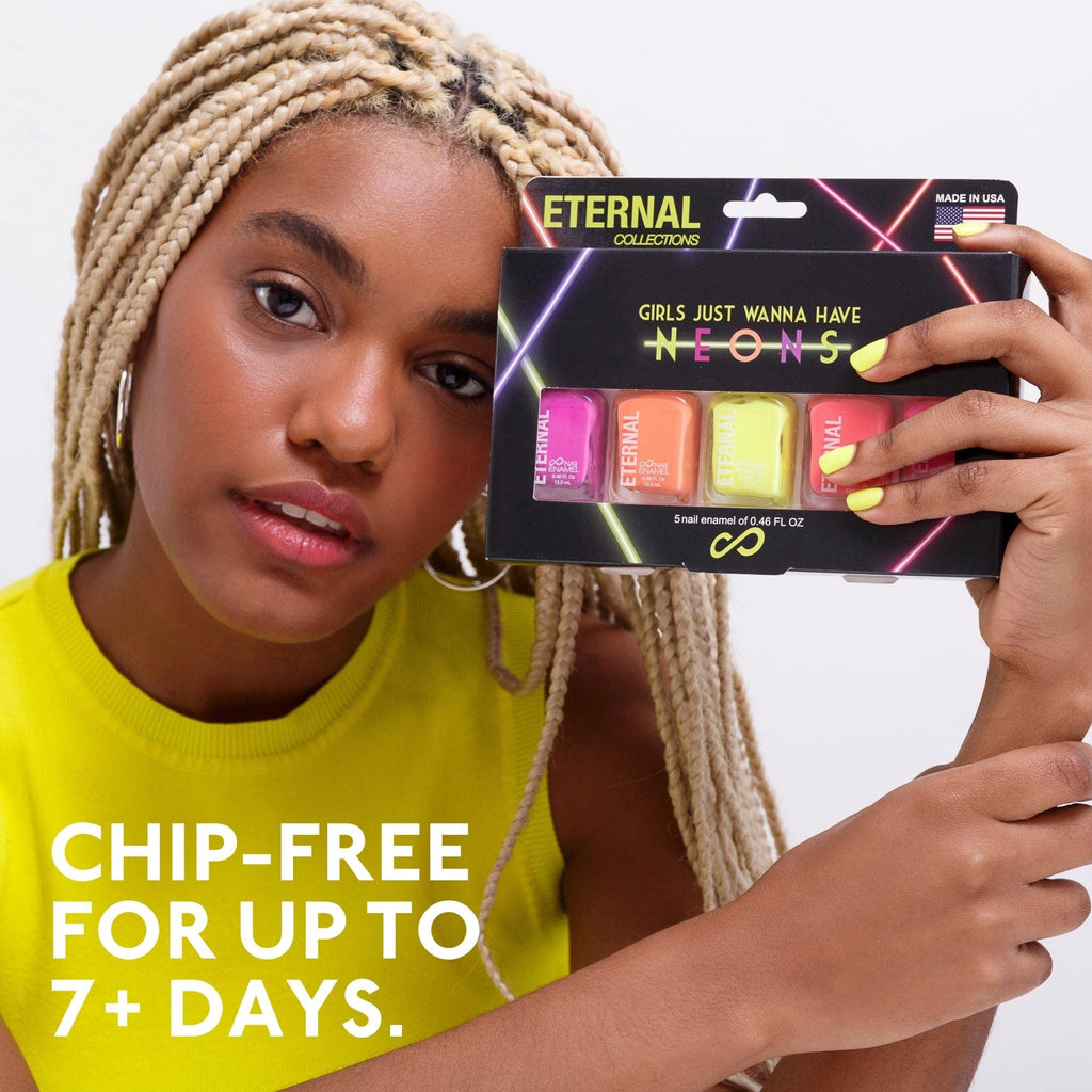 Eternal Neon Nail Polish Set for Women – 5 Bold Neons, Quick Dry, Made in USA