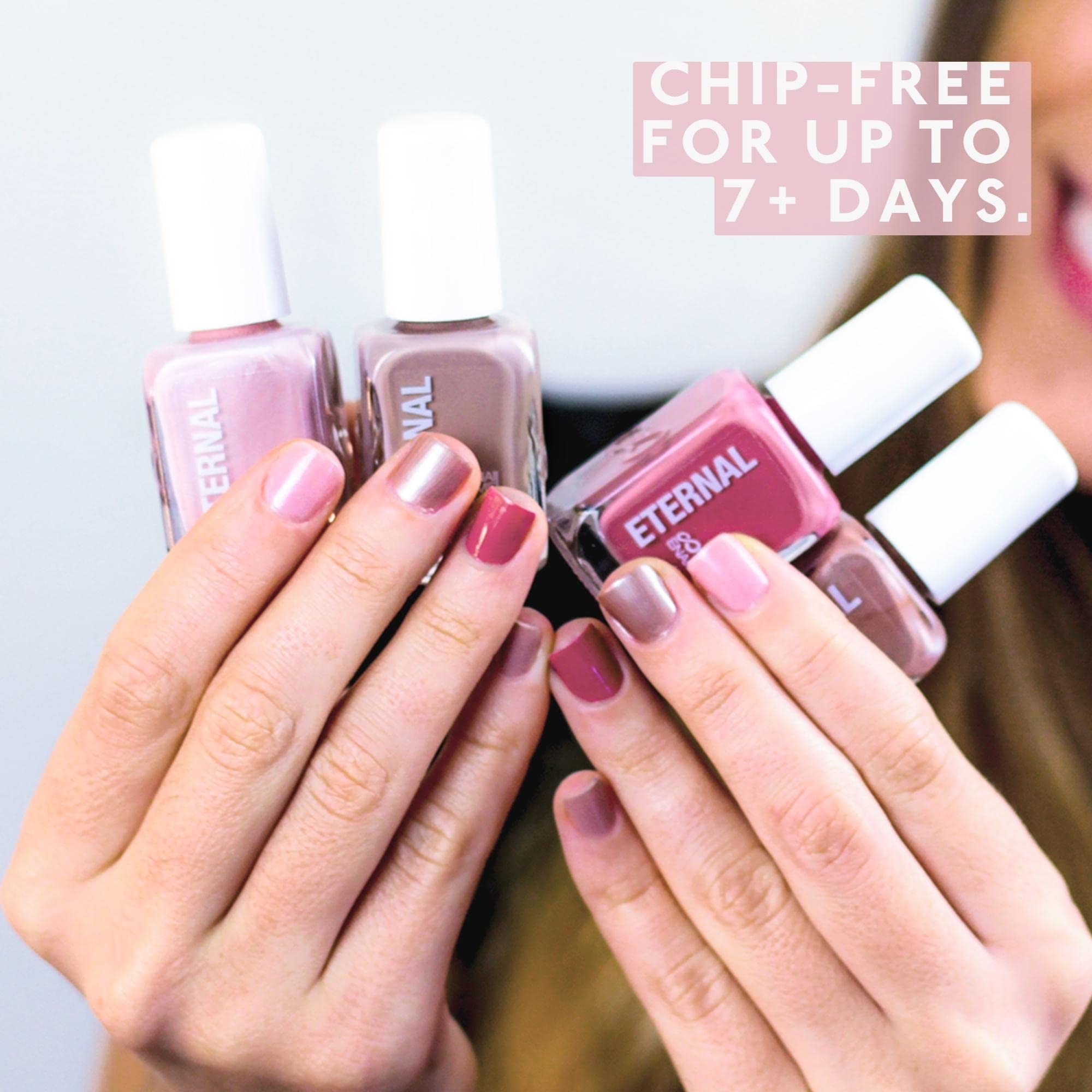 ETERNAL Nude Nail Polish Set for Women (NUDE ROSE GOLD) – 4-Piece Quick-Dry, Long-Lasting, Made in USA