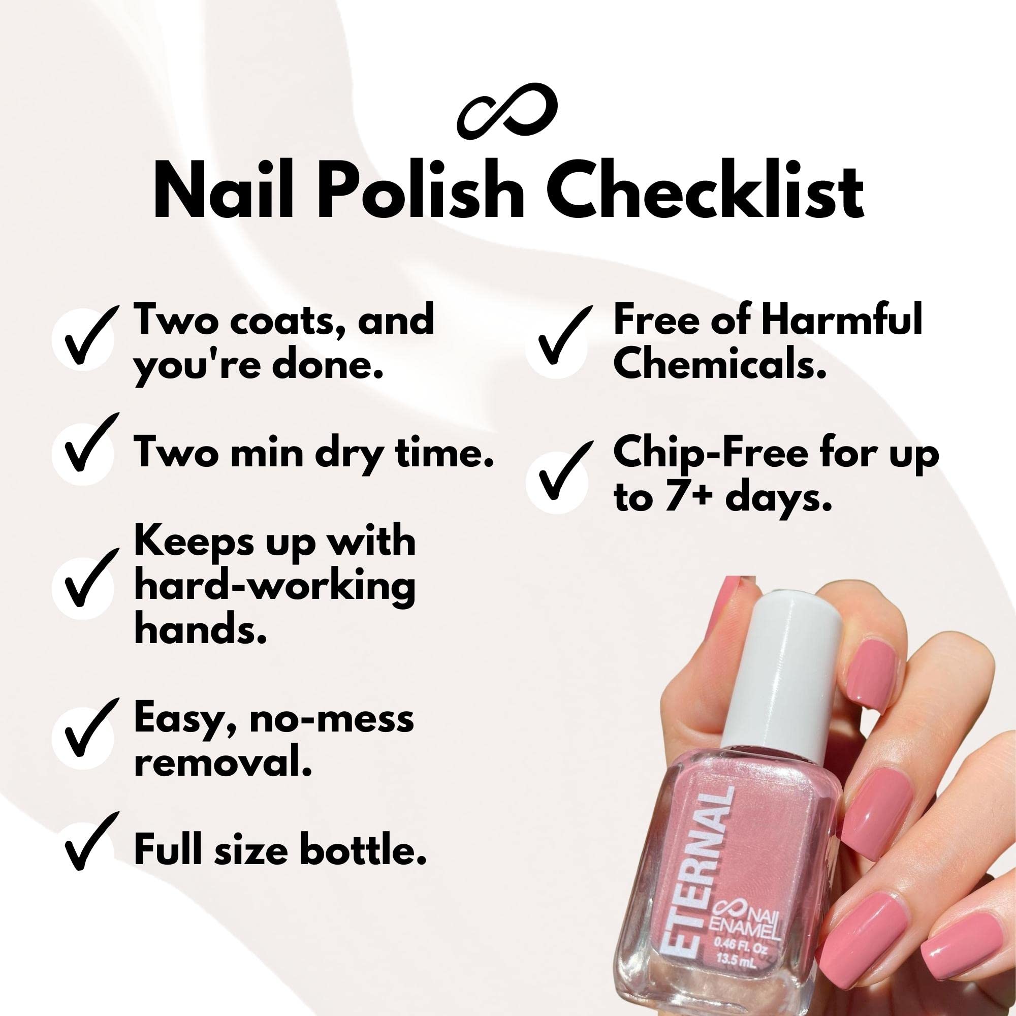 ETERNAL Nude Nail Polish Set for Women (NUDE ROSE GOLD) – 4-Piece Quick-Dry, Long-Lasting, Made in USA