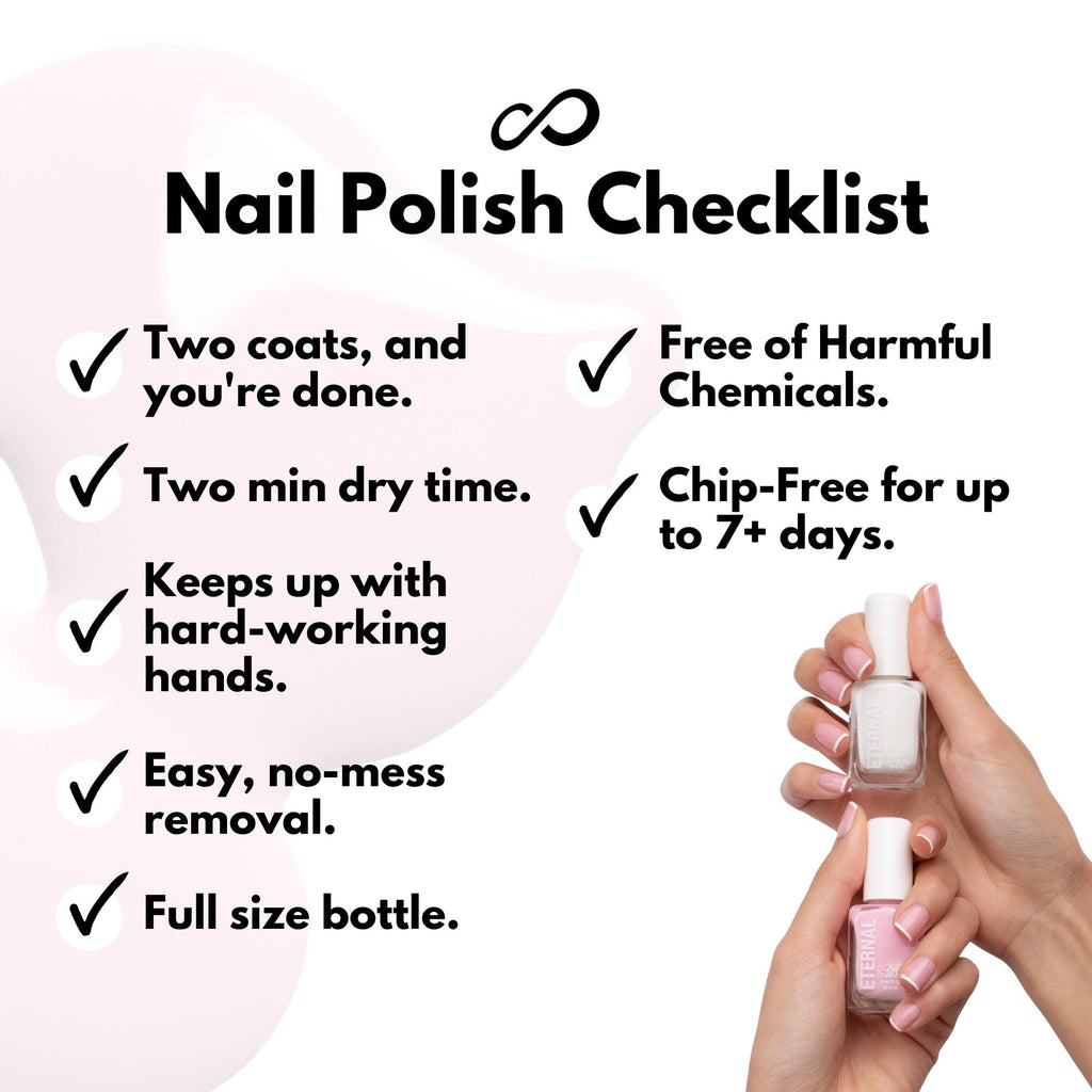 Eternal White Nail Polish Set – OH LA LA (5-Piece), Non-Toxic, Quick-Dry, Made in USA