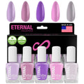 Eternal Pastel Nail Polish Set – Lilac Pink (5-Piece) | Quick-Dry, Long-Lasting, Made in USA