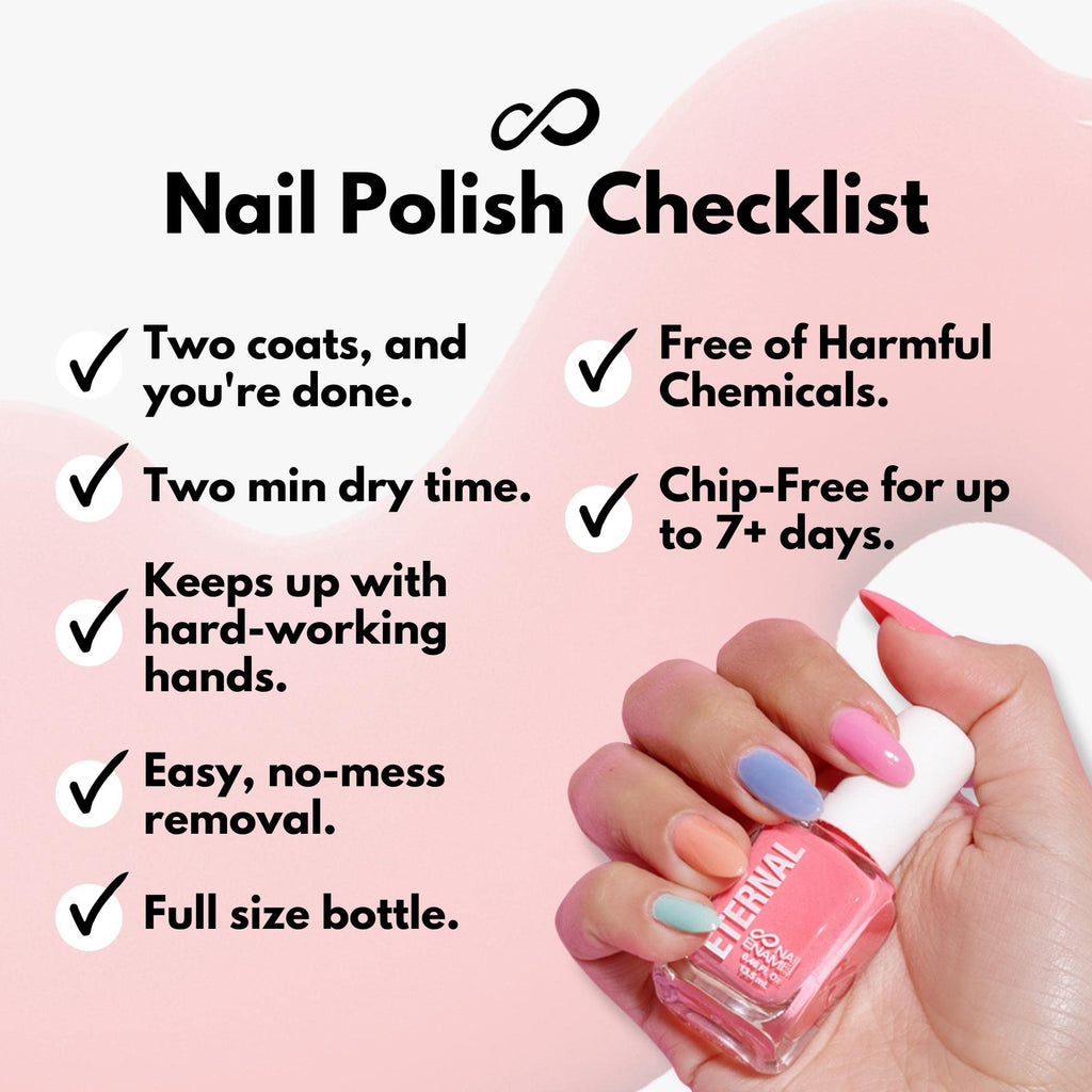 Eternal Pastel Nail Polish Set (Candy Pastels) – 5 Colors, Quick-Dry, Made in USA