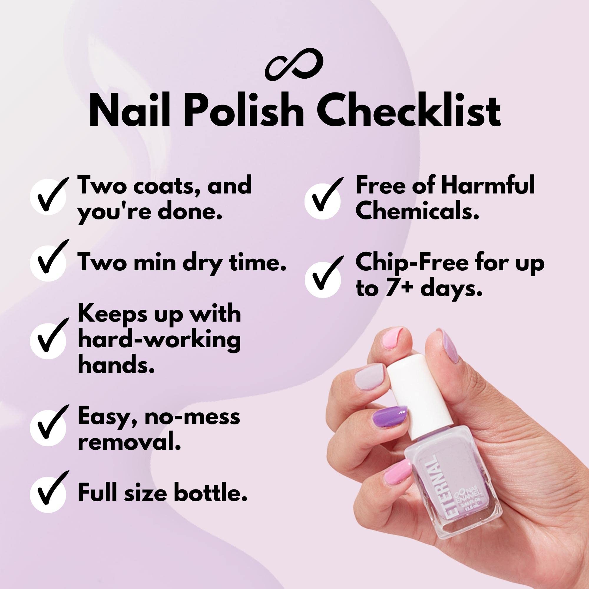 Eternal Pastel Nail Polish Set – Lilac Pink (5-Piece) | Quick-Dry, Long-Lasting, Made in USA