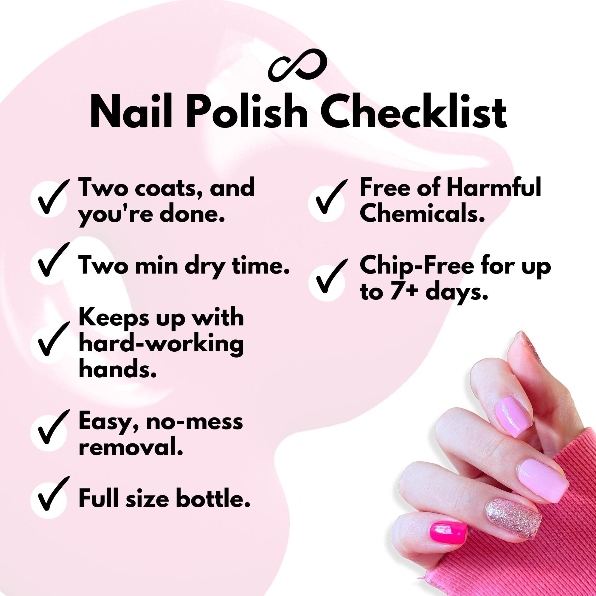 Eternal Glitter Nail Polish Set – PINKY PROMISE (4 Colors), Quick-Dry & Long-Lasting, Made in USA