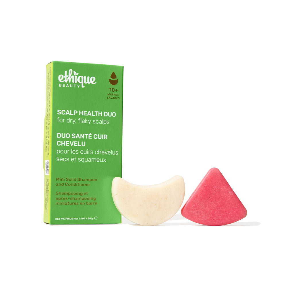 Ethique Beauty Mini Sampler: Scalp Health Shampoo & Everyday Shine Conditioner — Travel Size