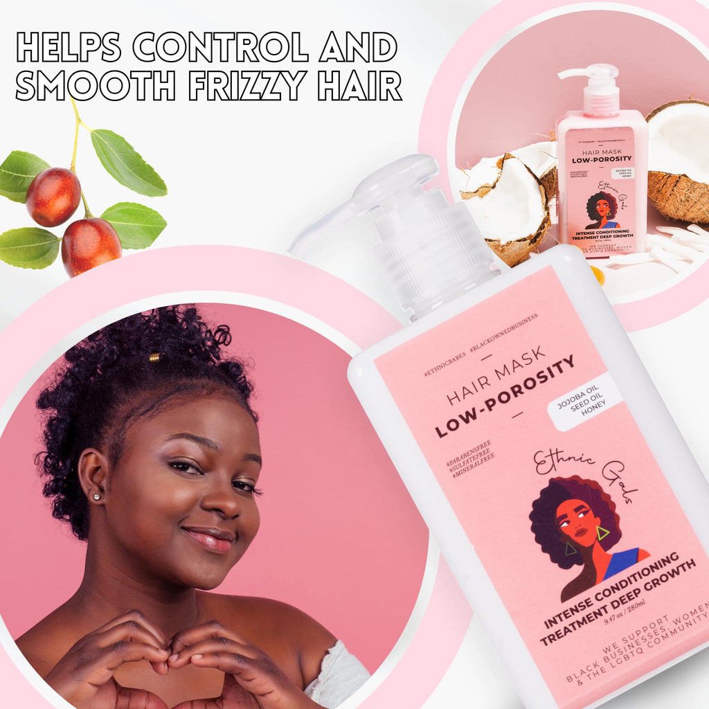 Ethnic Gals Low Porosity Hair Mask – Deep Moisture & Repair (9.5 oz)