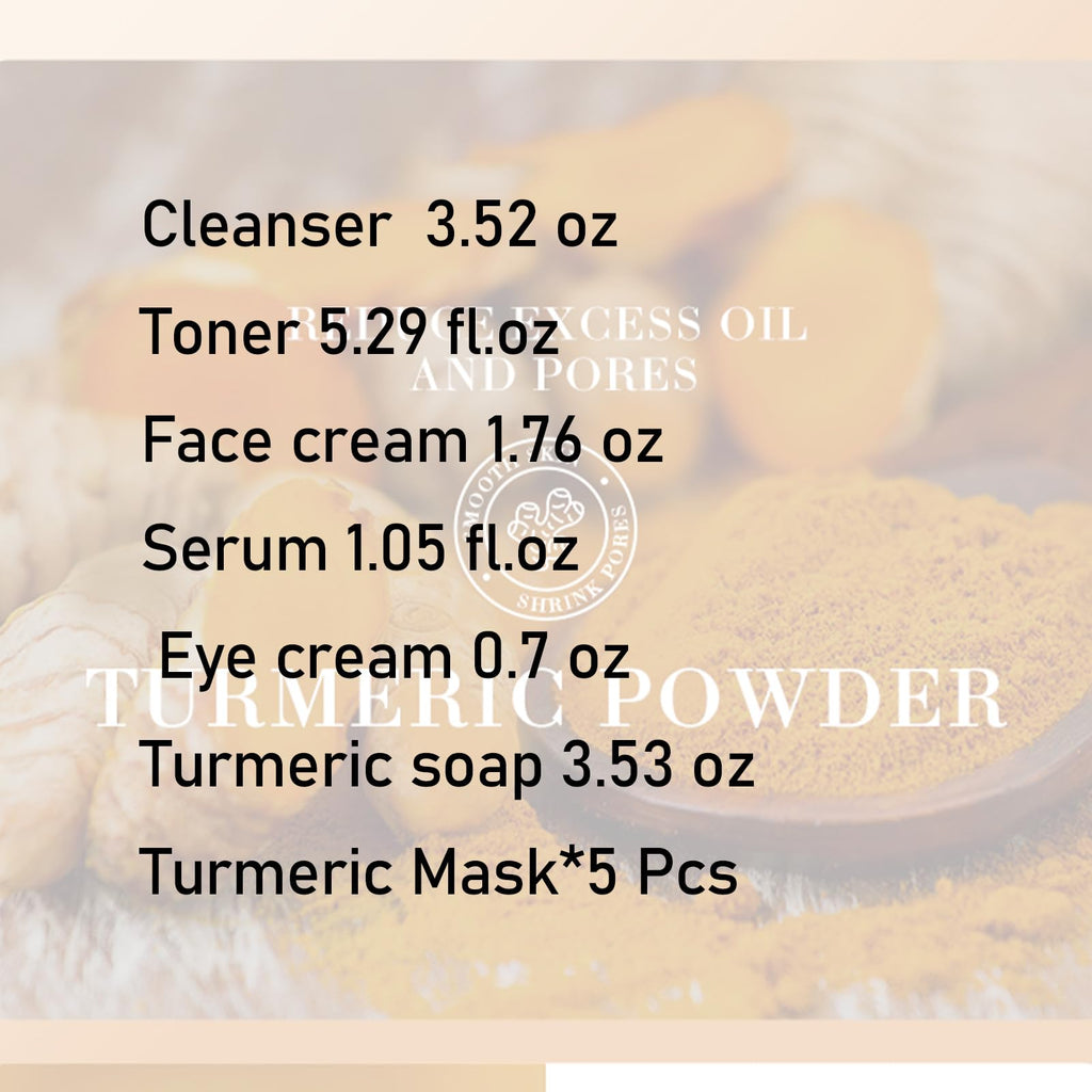 Etuanxi Turmeric Skin Care Set – 11-Piece Hydrating Skincare Kit