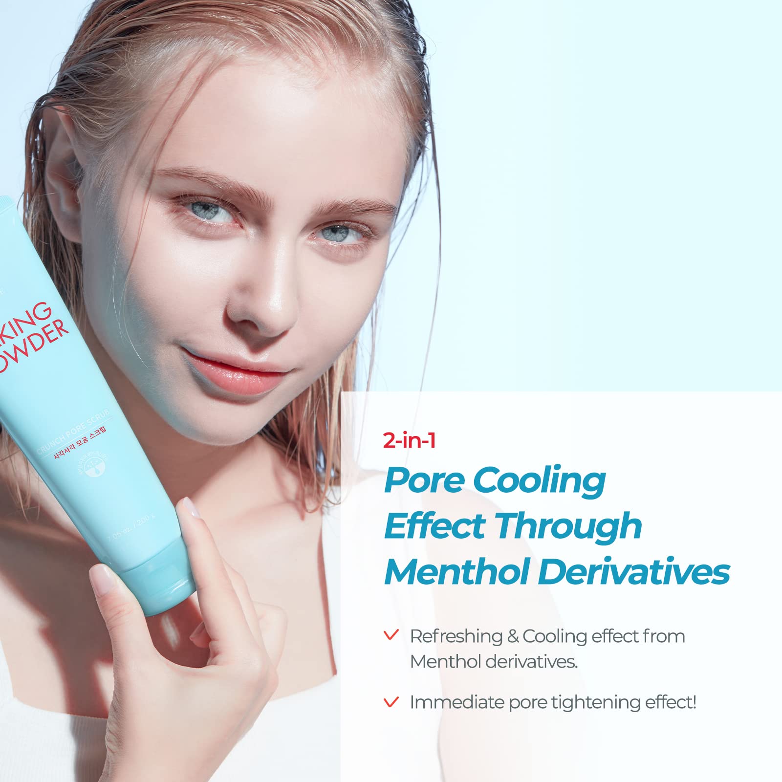 ETUDE Baking Powder Crunch Pore Scrub – Deep Cleansing, Cooling Pore Tightening (24 Pouches)