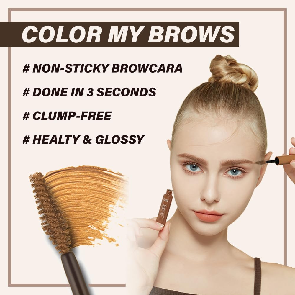 ETUDE Color My Brows Big Size Brow Mascara – 3D Natural Color, Moisturizing Hold