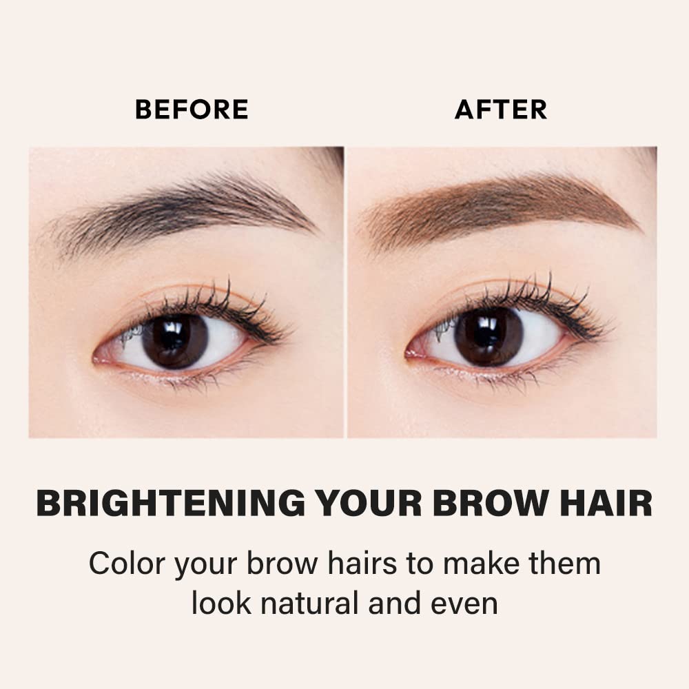 ETUDE Color My Brows Brow Mascara – 3D Natural Color, Moisturizing Brow Care, Light Brown