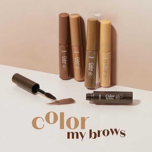ETUDE Color My Brows Brow Mascara – 3D Natural Color, Beeswax & Carnauba, Blondie Brown (0.152 fl oz)