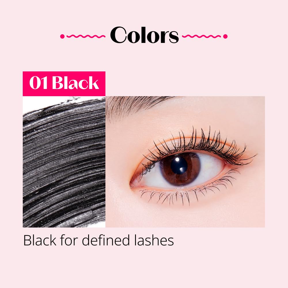 ETUDE Curl Fix Mascara Black 1+1 Set – Waterproof, 24H Curl, Vegan Certified