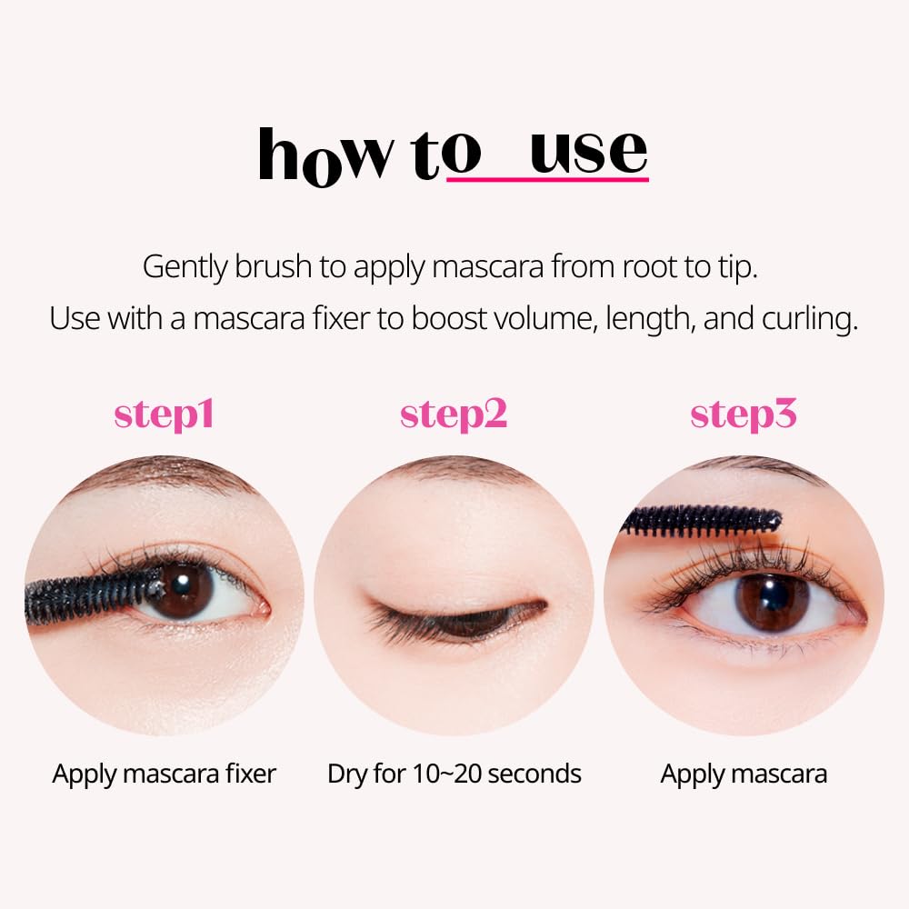 ETUDE Curl Fix Mascara Black 1+1 Set – Waterproof, 24H Curl, Vegan Certified
