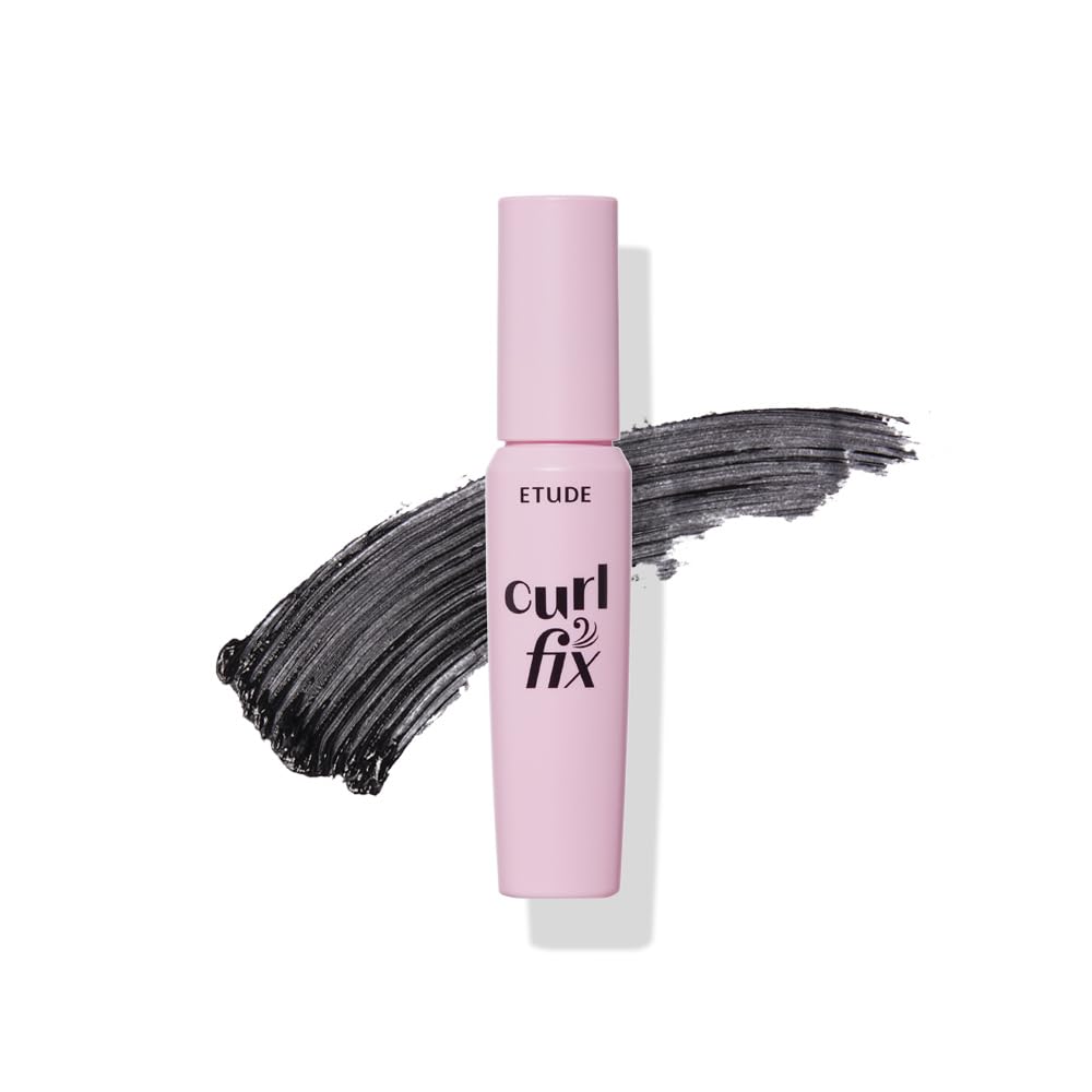 ETUDE Curl Fix Mascara Mini – 24h Waterproof Curl, Strong Lift, Vegan Certified, Black 0.14 fl oz
