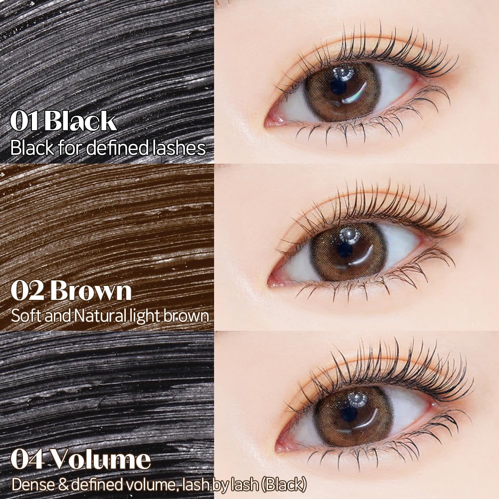 ETUDE Curl Fix Mascara Mini – 24h Waterproof Curl, Strong Lift, Vegan Certified, Black 0.14 fl oz
